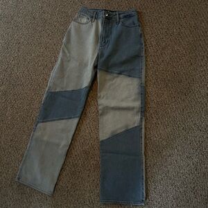 Hollister Light Blue Patchwork Denim Jeans